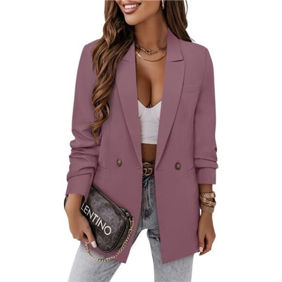 Jackets & Blazers - Women Casual Blazer Jacket Fashion Purple